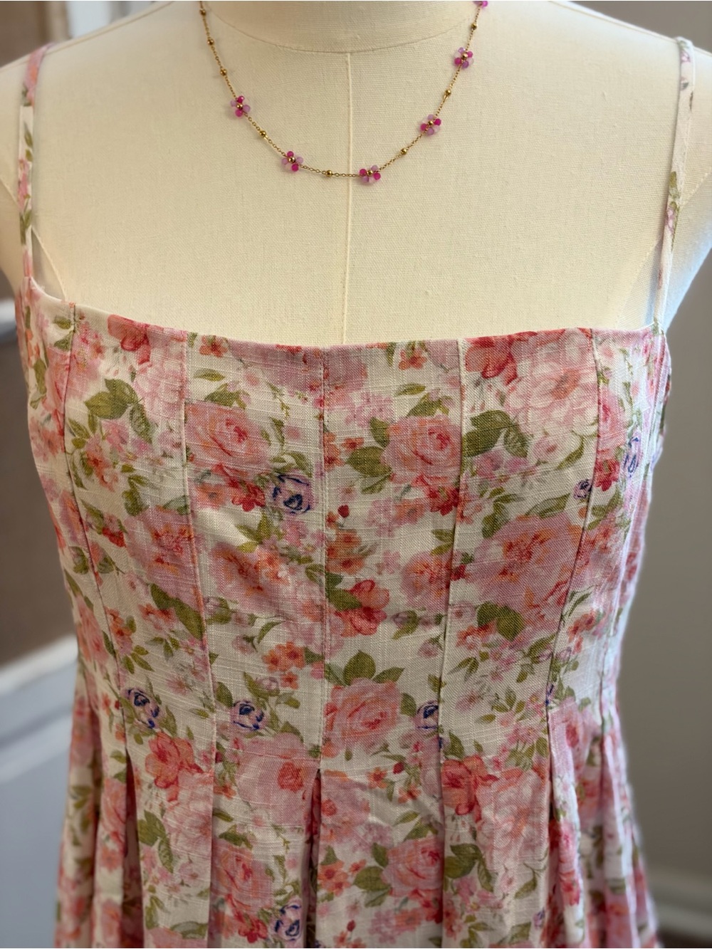 Altar’d State NWT Pink Floral Mini Dress Large